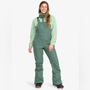 Roxy Green Ski & Snow bibs NWOT